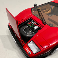 Lamborghini Countach Walter Wolf - Red - 1:18 Scale Diecast Model Car - KYOSHO