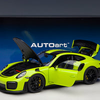 PORSCHE 911 (991.2) GT2 RS WEISSACH PACKAGE - ACID GREEN - 1:18 SCALE MODEL - AUTOart