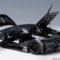 LIBERTY WALK LB SILHOUETTE WORKS HURACAN GT (BLACK) - 1:18 Scale Model - AUTOart