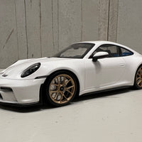 PORSCHE 911 (992) GT3 TOURING - 2022 - WHITE W/NEODYME WHEELS - 1:18 Scale Resin Model Car - Minichamps