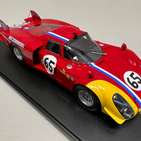 Alfa Romeo 33/2 No.65 24H Le Mans 1968 - S. Trosch - K. von Wendt - With Acrylic Cover - 1:18 Scale Resin Model Car