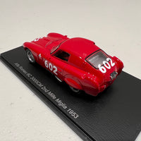 Alfa Romeo 6C 3000CM No.602 2nd Mille Miglia 1953 - J. M. Fangio - G. Sala - 1:43 Scale Resin Model Car - Spark