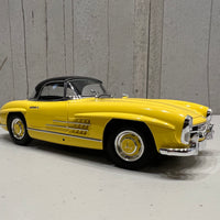 Mercedes Benz 300SL Roadster (W198) 1958 Yellow With Hardtop - 1:18 Scale Diecast Model - MiniChamps