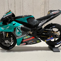 VALENTINO ROSSI 2021 TEAM PETRONAS YAMAHA YZR-M1 SRT QATAR TEST 1:12 DIECAST MODEL