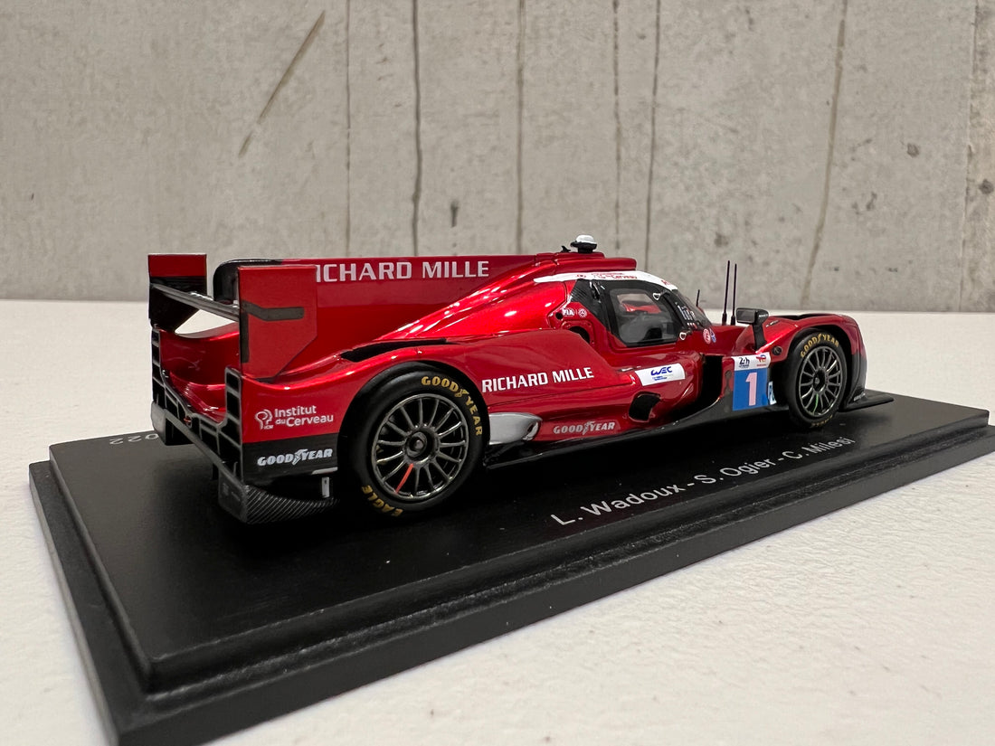 Oreca 07 - Gibson No.1 Richard Mille Racing Team - 24H Le Mans 2022 - L. Wadoux - S. Ogier - C. Milesi - 1:43 Scale Resin Model Car - Spark