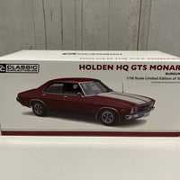 HOLDEN HQ GTS MONARO - BURGUNY SEDAN - 1:18 DIECAST MODEL