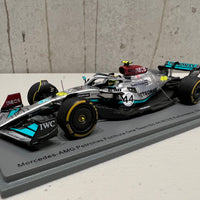 Mercedes-AMG Petronas F1 W13 E Performance No.44 Mercedes-AMG Petronas F1 Team - Belgian GP 2022 - Lewis Hamilton - 1:43 Scale Resin Model Car - Spark