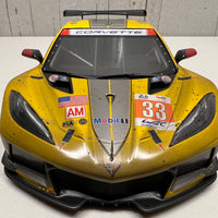 CHEVROLET CORVETTE C8.R #33 2023 LE MANS 24 HRS LM GTE AM CLASS WINNER CORVETTE RACING - POST RACE WEATHERD - 1:18 SCALE RESIN MODEL - TOPSPEED