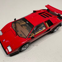 Lamborghini Countach Walter Wolf - Red - 1:18 Scale Diecast Model Car - KYOSHO