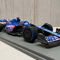 Fernando Alonso - Alpine A522 No.14 BWT Alpine F1 Team - 7th Monaco GP 2022 - With Acrylic Cover - 1:18 Scale Resin Model Car