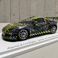 Alpine A110 Rally No.47 Rally Monte Carlo 2022 - François Delecour - Jean-Rodolphe Guigonnet - 1:43 Scale Resin Model Car - Spark