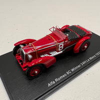 Alfa Romeo 8C No.8 Winner 24H Le Mans 1932 - R. Sommer - L. Chinetti - 1:43 Scale Resin Model Car - Spark