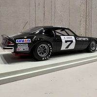 Chevrolet Camaro No.7 Winner Michigan IROC 1974 - Bobby Unser - Limited 300 - 1:18 Scale Resin Model Car - Spark