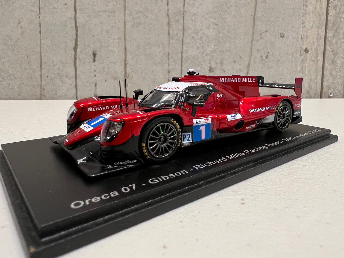 Oreca 07 - Gibson No.1 Richard Mille Racing Team - 24H Le Mans 2022 - L. Wadoux - S. Ogier - C. Milesi - 1:43 Scale Resin Model Car - Spark