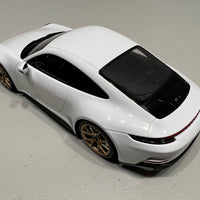 PORSCHE 911 (992) GT3 TOURING - 2022 - WHITE W/NEODYME WHEELS - 1:18 Scale Resin Model Car - Minichamps