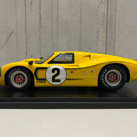 Ford GT40 Mk IV No.2 4th 24H Le Mans 1967 B. McLaren - M. Donohue - With Acrylic Cover - 1:18 Scale Resin Model Car - SPARK