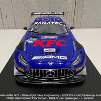 MERCEDES-AMG GT3 - 2022 GT WORLD CHALLENGE AUSTRALIA - TRIPLE EIGHT RACE ENGINEERING #888 - VAN GISBERGEN/PRINCE IBRAHIM - PHILLIP ISLAND GRAND PRIX CIRCUIT - RACE 1 - 3RD PLACE - 1:18 SCALE