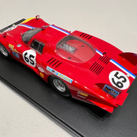 Alfa Romeo 33/2 No.65 24H Le Mans 1968 - S. Trosch - K. von Wendt - With Acrylic Cover - 1:18 Scale Resin Model Car