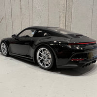 PORSCHE 911 (992) GT3 TOURING - 2022 - BLACK W/SILVER WHEELS - 1:18 Scale Resin Model Car - Minichamps