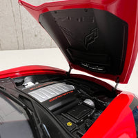 CHEVROLET CORVETTE GRAND SPORT (RED/WHITE STRIPES/BLACK FENDER HASH MARKS) - 1:18 Scale Composite Model Car