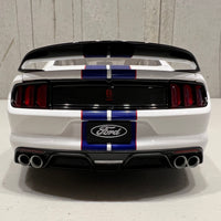 FORD SHELBY GT-350R (OXFORD WHITE W/ LIGHTNING BLUE STRIPES) 1:18 DIECAST