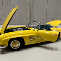 Mercedes Benz 300SL Roadster (W198) 1958 Yellow With Hardtop - 1:18 Scale Diecast Model - MiniChamps