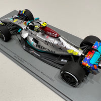 Mercedes-AMG Petronas F1 W13 E Performance No.44 Mercedes-AMG Petronas F1 Team - Miami GP 2022 - Lewis Hamilton. With Acrylic Cover - 1:18 Scale Resin Model Car - SPARK - RRP $380 NOW $340