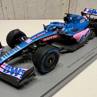 Fernando Alonso - Alpine A522 No.14 BWT Alpine F1 Team - 7th Monaco GP 2022 - With Acrylic Cover - 1:18 Scale Resin Model Car