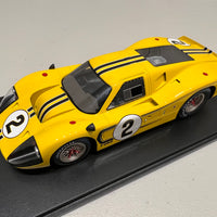 Ford GT40 Mk IV No.2 4th 24H Le Mans 1967 B. McLaren - M. Donohue - With Acrylic Cover - 1:18 Scale Resin Model Car - SPARK