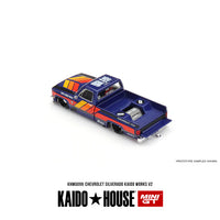 Chevrolet Silverado KAIDO WORKS V2 - Blue - 1:64 Scale Diecast Model - KaidoHouse x Mini GT