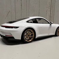 PORSCHE 911 (992) GT3 TOURING - 2022 - WHITE W/NEODYME WHEELS - 1:18 Scale Resin Model Car - Minichamps