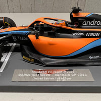 MCLAREN F1 TEAM MCL36 - DANIEL RICCIARDO - BAHRAIN GP 2022 - 1:18 Scale Resin Model Car - MINICHAMPS