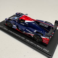 Oreca 07 - Gibson No.23 United Autosports USA - 10th 24H Le Mans 2022 - A. Lynn - O. Jarvis - J. Pierson - 1:43 Scale Resin Model Car - Spark