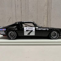 Chevrolet Camaro No.7 Winner Michigan IROC 1974 - Bobby Unser - Limited 300 - 1:18 Scale Resin Model Car - Spark