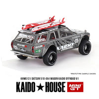 KAIDO★HOUSE DATSUN 510 WAGON 4X4 KAIDO OFFROAD V1 GREY - 1:64 SCALE DIECAST MODEL - MINI GT