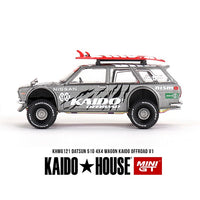 KAIDO★HOUSE DATSUN 510 WAGON 4X4 KAIDO OFFROAD V1 GREY - 1:64 SCALE DIECAST MODEL - MINI GT