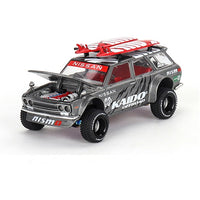 KAIDO★HOUSE DATSUN 510 WAGON 4X4 KAIDO OFFROAD V1 GREY - 1:64 SCALE DIECAST MODEL - MINI GT