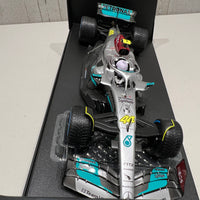 MERCEDES-AMG PETRONAS FORMULA ONE TEAM F1 W13 E PERFORMANCE - LEWIS HAMILTON - MONACO GP 2022 - with rain tyres - 1:18 Scale Diecast Model Car - Minichamps