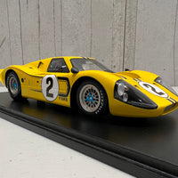 Ford GT40 Mk IV No.2 4th 24H Le Mans 1967 B. McLaren - M. Donohue - With Acrylic Cover - 1:18 Scale Resin Model Car - SPARK