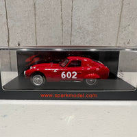 Alfa Romeo 6C 3000CM No.602 2nd Mille Miglia 1953 - J. M. Fangio - G. Sala - 1:43 Scale Resin Model Car - Spark