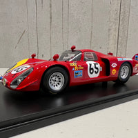 Alfa Romeo 33/2 No.65 24H Le Mans 1968 - S. Trosch - K. von Wendt - With Acrylic Cover - 1:18 Scale Resin Model Car