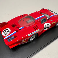 Alfa Romeo 33/2 No.65 24H Le Mans 1968 - S. Trosch - K. von Wendt - With Acrylic Cover - 1:18 Scale Resin Model Car