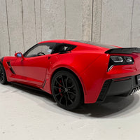 CHEVROLET CORVETTE GRAND SPORT (RED/WHITE STRIPES/BLACK FENDER HASH MARKS) - 1:18 Scale Composite Model Car