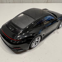 PORSCHE 911 (992) GT3 TOURING - 2022 - BLACK W/SILVER WHEELS - 1:18 Scale Resin Model Car - Minichamps
