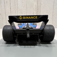 Fernando Alonso - Alpine A522 No.14 BWT Alpine F1 Team - 7th Monaco GP 2022 - With Acrylic Cover - 1:18 Scale Resin Model Car