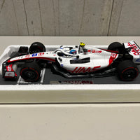 HAAS F1 TEAM VF-22 - MICK SCHUMACHER - FIRST POINTS - BRITISH GP 2022 - 1:18 Scale Resin Model Car - Minichamps