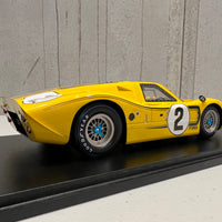 Ford GT40 Mk IV No.2 4th 24H Le Mans 1967 B. McLaren - M. Donohue - With Acrylic Cover - 1:18 Scale Resin Model Car - SPARK