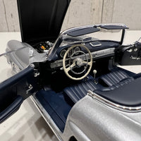 1957 MERCEDES-BENZ 300 SL - ROADSTER (W198) - SILVER - 1:18 SCALE DIECAST MODEL - MINICHAMPS