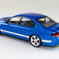 *PRE-ORDER* FPV BF GT - SHOCKWAVE BLUE with WINTER WHITE STRIPES - 1:18 Scale Resin Model Car - BIANTE
