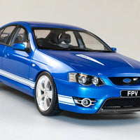 *PRE-ORDER* FPV BF GT - SHOCKWAVE BLUE with WINTER WHITE STRIPES - 1:18 Scale Resin Model Car - BIANTE